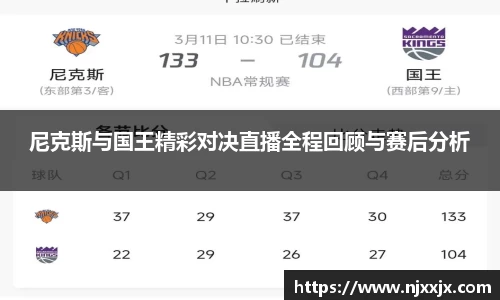 尼克斯与国王精彩对决直播全程回顾与赛后分析